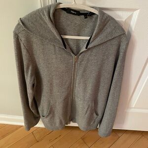 Theory Men's Zip-Up Gray Sweater